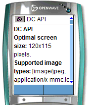 Device Information on WML Device 