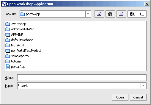 Open Workshop Application Window
