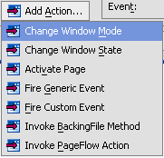 Add Action Menu