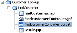 FindCustomerController Portlet on File Tree