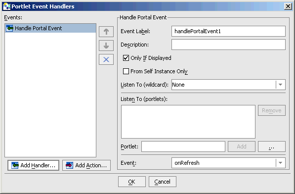 Event Handler Dialog Box Expanded