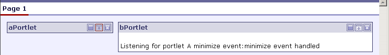 ipcLocal Portal with aPortlet Minimized