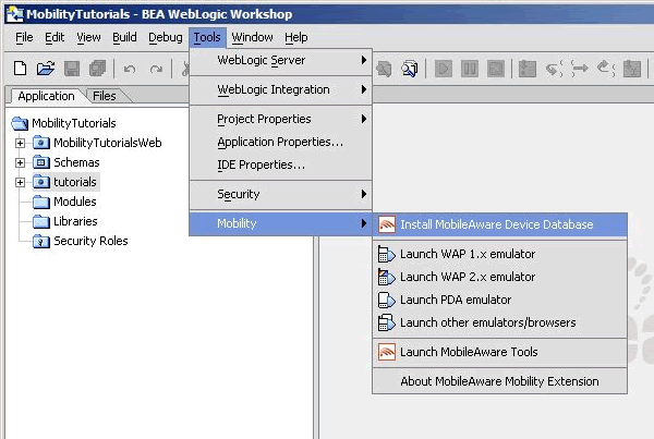 Install MobileAware Device Database