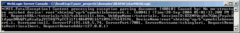  Console Output in Development Mode