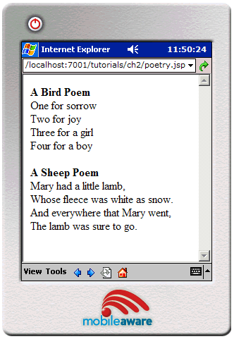 Content Organized for PDAs 