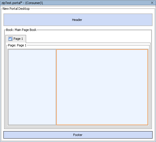 zipTest.portal in WebLogic Workshop Design View