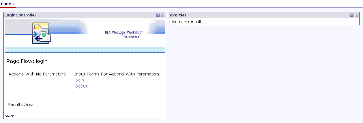 login.portal Rendered in the Browser