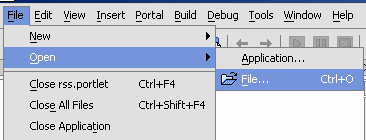 Opening a File in WebLogic Workshop
