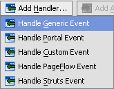 Event Handler Menu