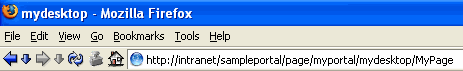 Simplified URL: http://intranet/sampleportal/page/myportal/mydesktop/MyPage