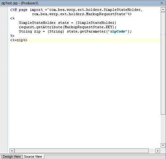 New JSP Source for zipTest.jsp