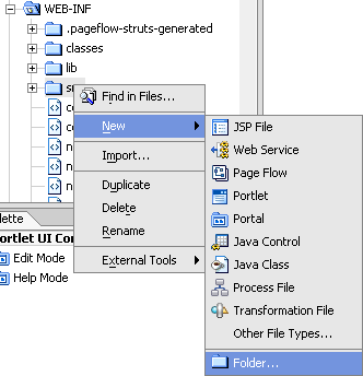 Creating a New Folder in WEB-INF/src