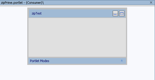 New Remote Portlet zipPrime.portlet in Design View