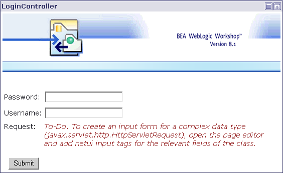 Log-in Fields on LoginController.portlet
