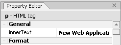 Properties Menu inner Text Field