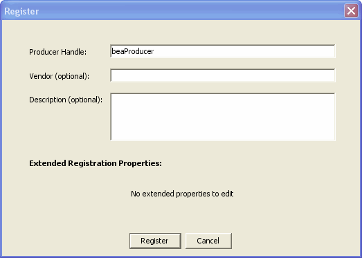 Registering the Producer