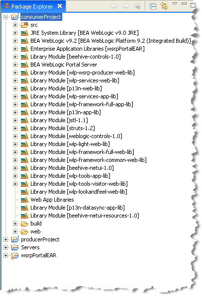 Package Explorer After Prerequisite Tasks are Completed