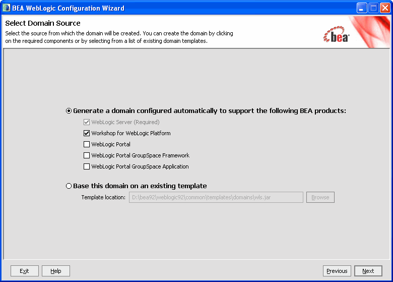 Select Domain Source