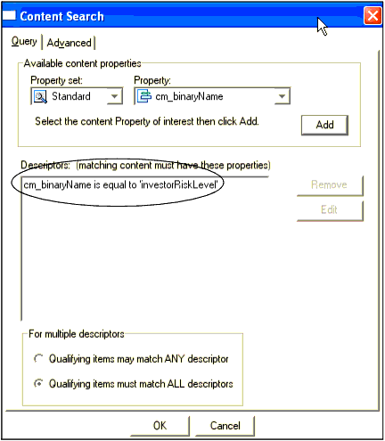 Base the Content Query on a Comparison to a Value You Enter