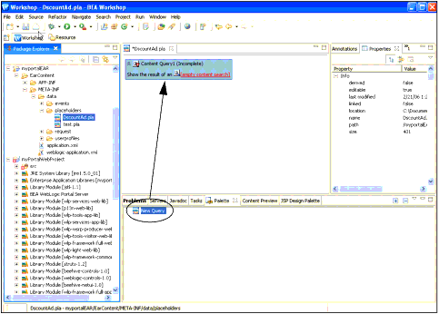 Define a Default Query by Dragging the New Query into the Placeholder Editor