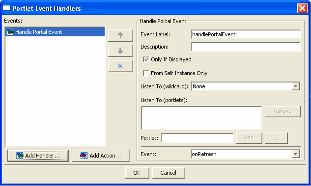 Expanded Event Handlers Dialog