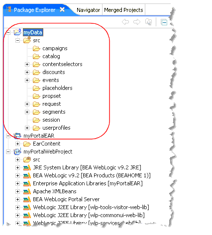 Datasync Project Added to the Package Explorer