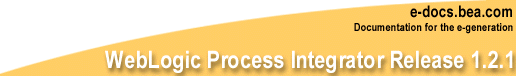 BEA WebLogic Process Integrator Release 1.2.1