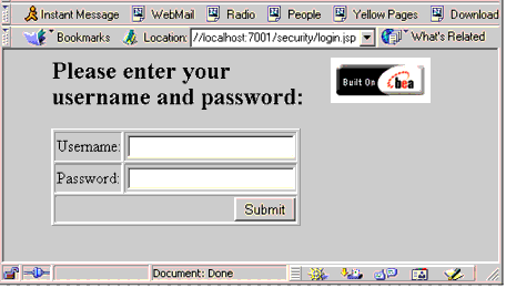 Form-Based Login Screen (login.jsp)