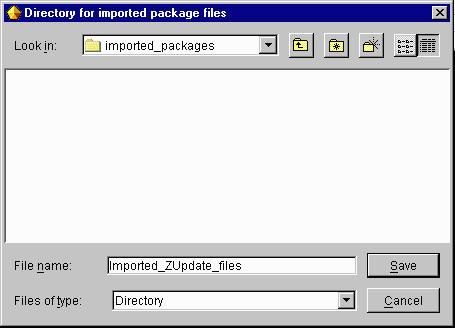 Storing the ZAC packaged files
