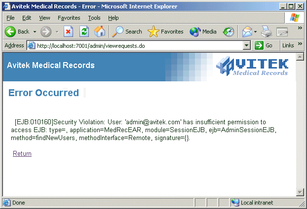 Error Page