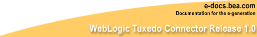 BEA WebLogic Tuxedo Connector Release 1.0
