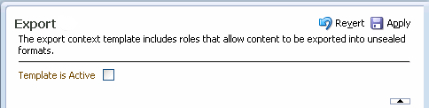 Context Templates page, right panel Context Templates page, right panel