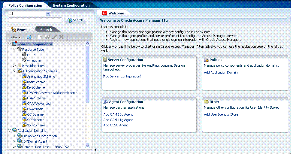 Policy Configuration Tab with Categories Policy Configuration Tab with Categories