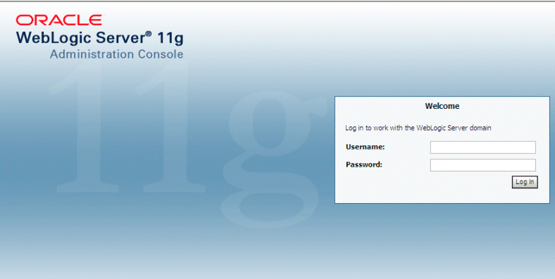 WebLogic Server Login WebLogic Server Login