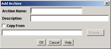 Surrounding text describes Add Archive screen. Surrounding text describes Add Archive screen.
