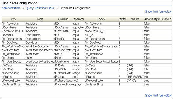 Surrounding text describes Hint Rules Configuration screen. Surrounding text describes Hint Rules Configuration screen.