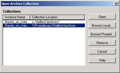Surrounding text describes Open Archive Collection screen. Surrounding text describes Open Archive Collection screen.