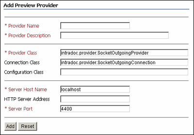 Surrounding text describes Add Preview Provider screen. Surrounding text describes Add Preview Provider screen.