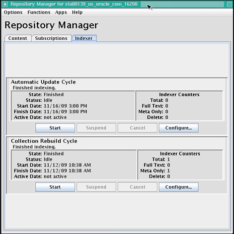 Surrounding text describes Repository Manager Indexer tab. Surrounding text describes Repository Manager Indexer tab.