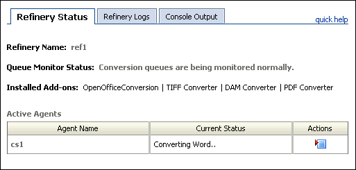 Surrounding text describes refinery_status_page.gif. Surrounding text describes refinery_status_page.gif.