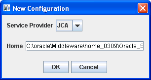 New Configuration dialog New Configuration dialog