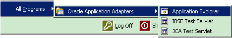 Oracle Application Adapters Program Menu Oracle Application Adapters Program Menu