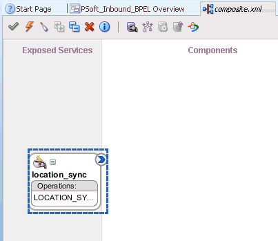 Exposed Services pane Exposed Services pane
