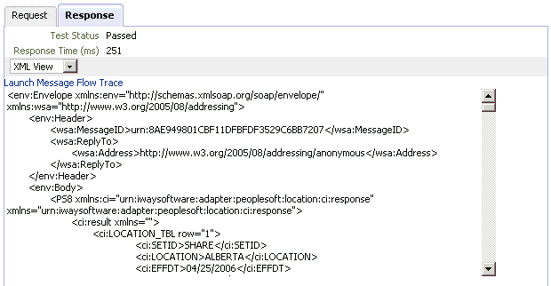 Response tab Response tab