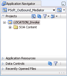 Application Navigator tab Application Navigator tab