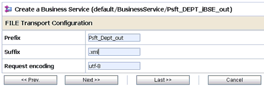 FILE Transport Configuration FILE Transport Configuration