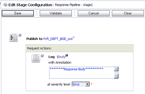 Edit Stage Configuration Edit Stage Configuration