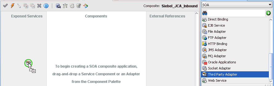 Exposed References pane Exposed References pane