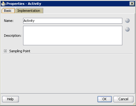Properties - Activity dialog Properties - Activity dialog