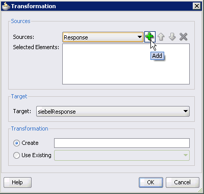 Transformation dialog Transformation dialog